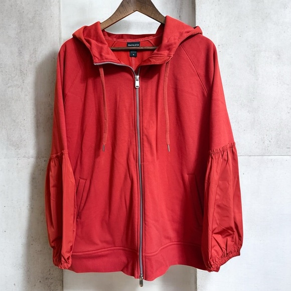 Athleta Red On My Way Triumph Hoodie Size 1XL - Picture 3 of 6